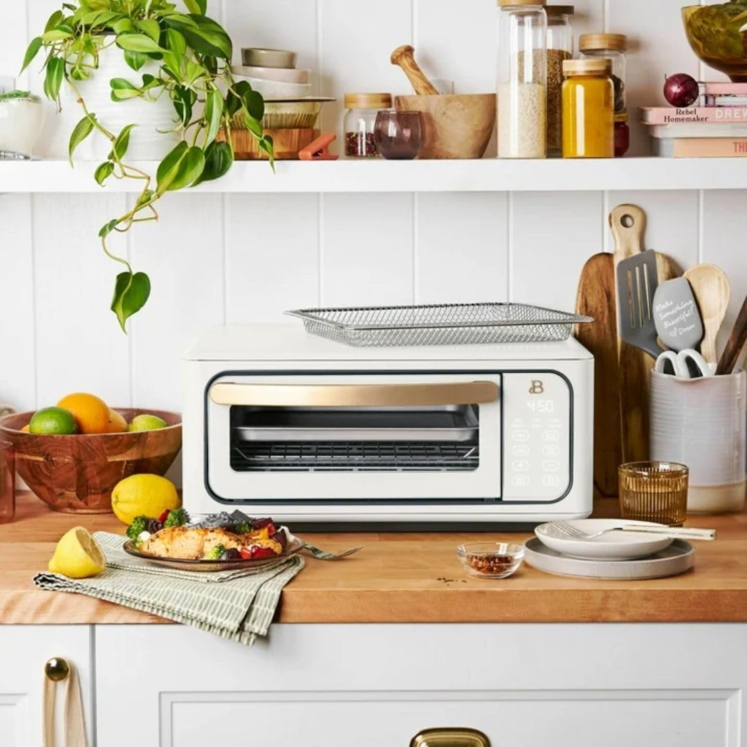 Beautiful Infrared Air Fry Toaster Oven 1800W with 9-Slice Capacity and Multi-Function Cooking