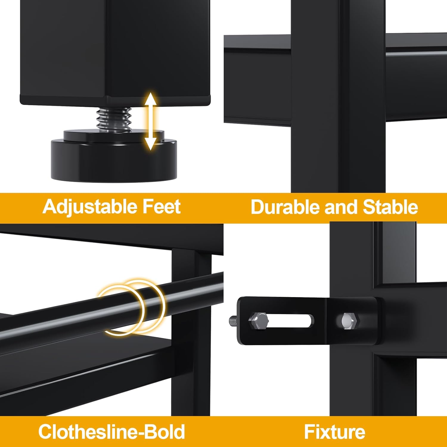 VZONE Over The Washer and Dryer Storage Shelf - All Steel Laundry Room Organizer Standing Shelf, Heavy Duty Clothes Drying Rack with Rod, Super Tough 28.74