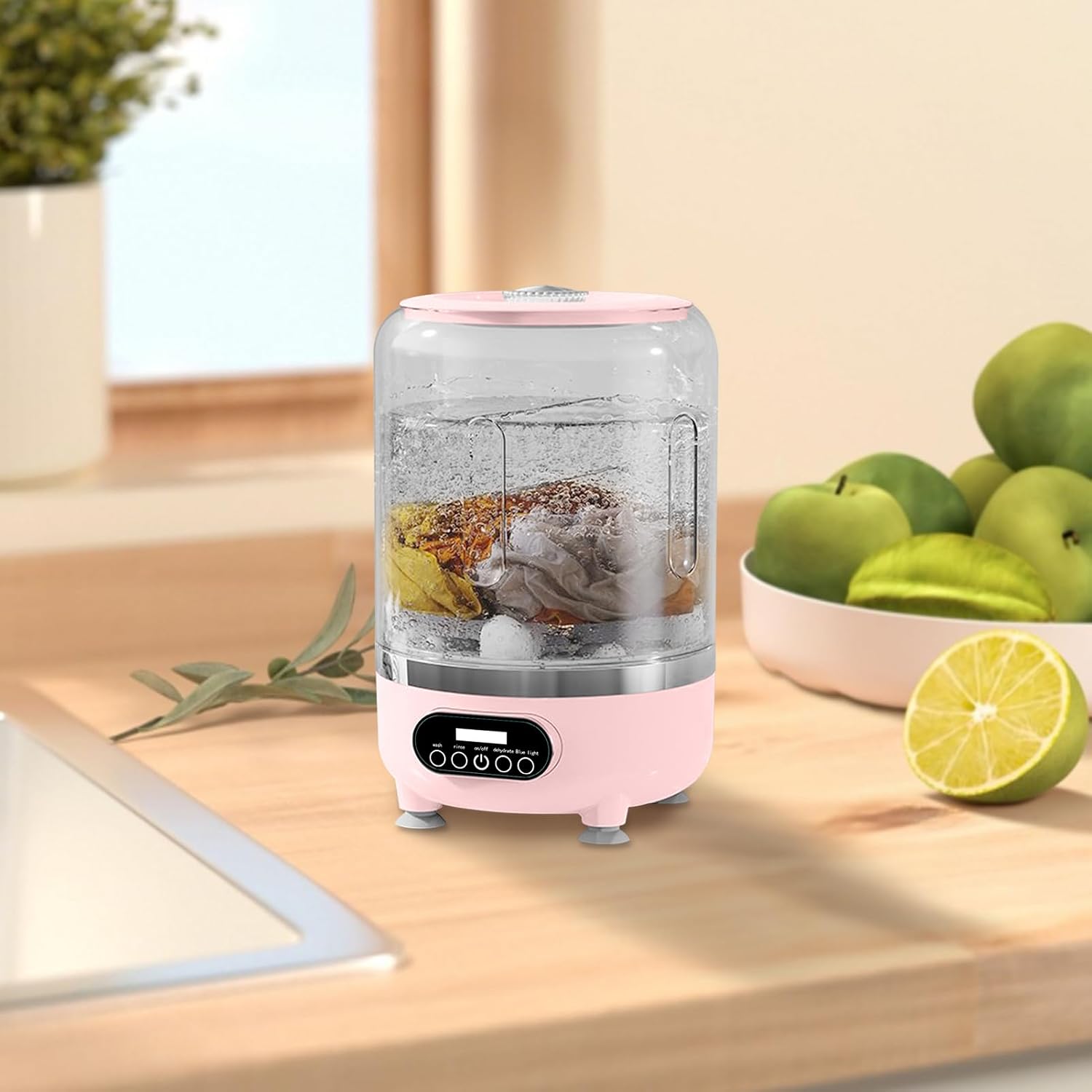 Portable Washing Machine - 25.5x15cm colapsiblle Washing Machine | Mini Laundry Machines Spin Basket | Foldable Washer Dryer | Travel Camping Bathroom Baby Clothes Socks T Shirt Underpants