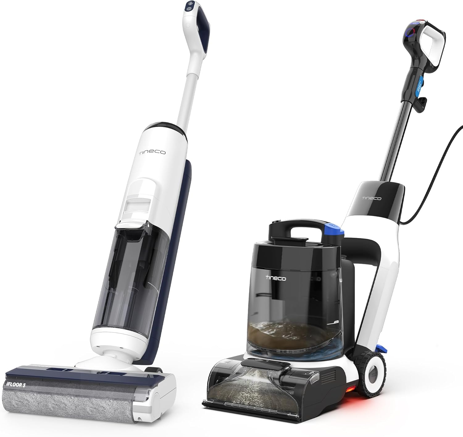 Tineco iFLOOR 5 Breeze Complete Wet Dry Vacuum Cordless Floor Washer & Carpet ONE Cruiser Smart Carpet Cleaner, Self-Cleaning and FlashDry, Deep Cleaning for Carpet