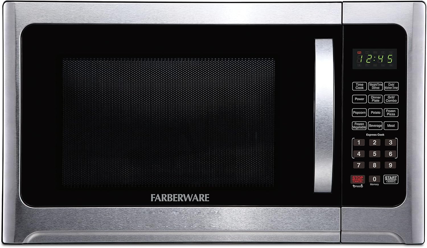 Farberware Countertop Microwave 1100 Watts, 1.2 cu ft - Microwave Oven With LED Lighting & RCA RFR322 Mini Refrigerator, Compact Freezer Compartment, Adjustable Thermostat