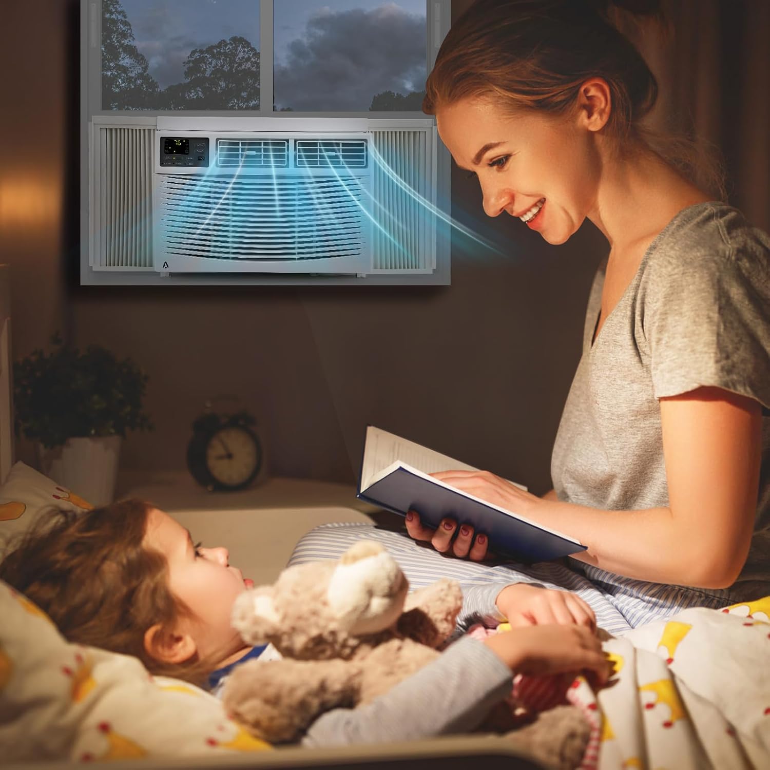 Towallmark 8,000 Btu Window Air Conditioner, Cools Up to 350 Sq. Ft with Cooling, 3 Fan Speed, Window-Mounted Room Ac Window Unit with Remote, Easy Install Kit for Home