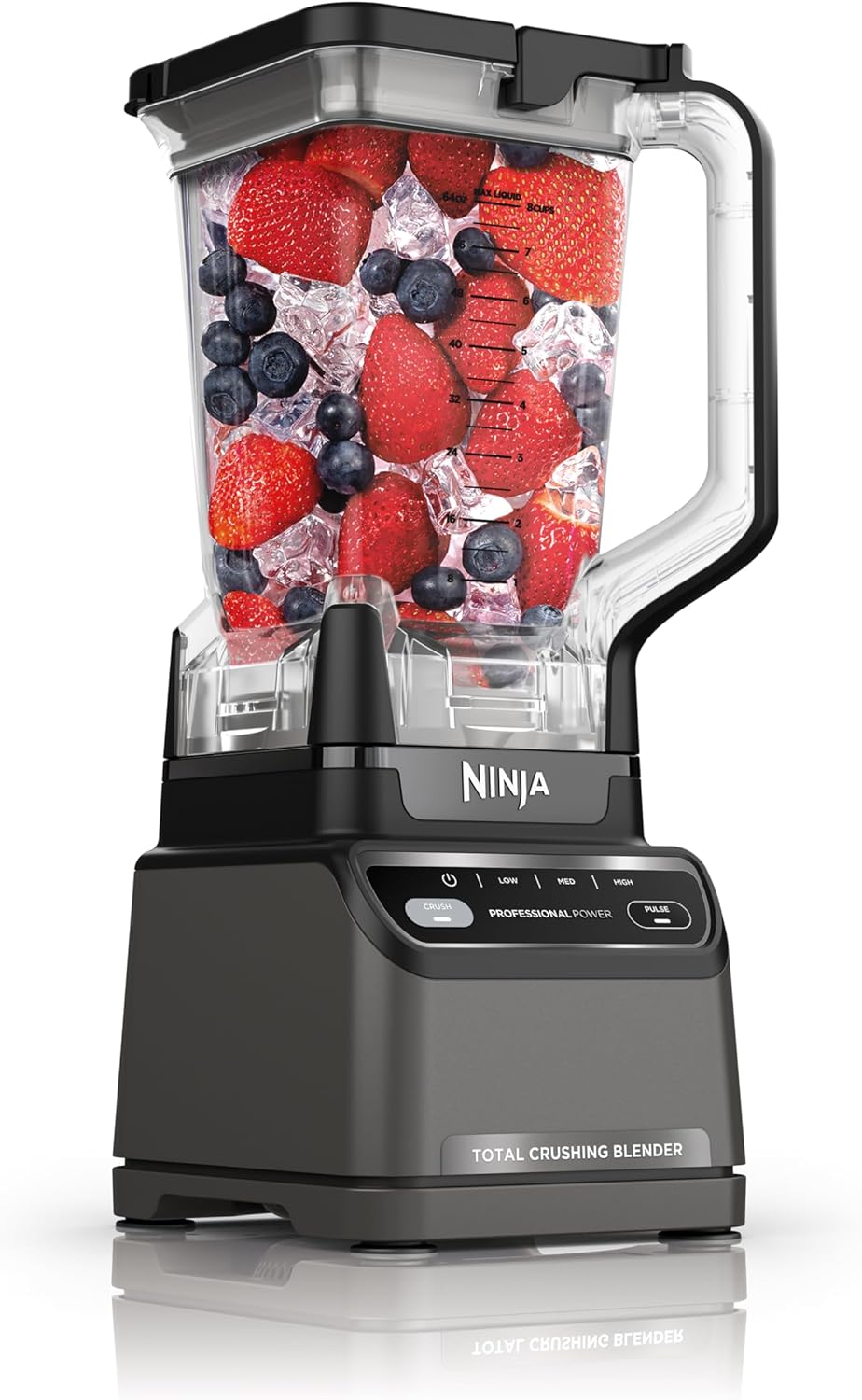 Ninja BR201AMZ Professional Blender 2.0, 1200 Watts, Auto-iQ Program, Total Crushing Blades, 72-oz. Pitcher, 4 Manual Speeds for Smoothies, Shakes, and Frozen Drinks, Dishwasher-Safe Parts, Dark Grey