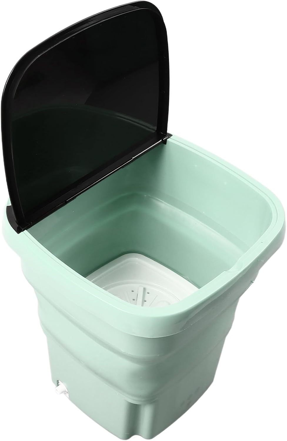 Portable Washing Machine, Foldable Mini Washer Large Capacity Small Laundry Machine for Underwear Baby Clothes Pet Garments (Green)