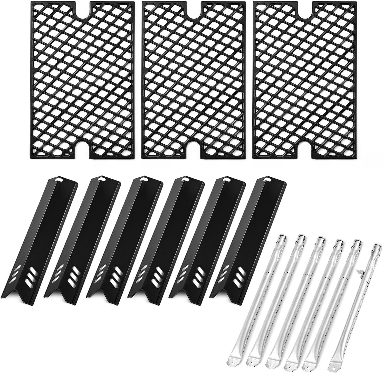 GR2205723-OG-00 Grill Replacement Parts for Outdoor Gourmet Grill Parts 6 Burner GR2205720-OG-00 FSOGBG1108 162193 MET-6B0002 Cooking Grates UFHP2 Heat Plates GAS-6B0001 Burner