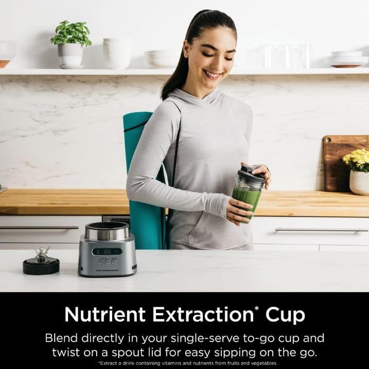 Ninjjaa TWISTi High-Speed Blender: 1500W, Auto-iQ, Twist Tamper for Smoothies & Nutrient Extraction,Frozen Drinks & Spreads with Hybrid-Edge Blades