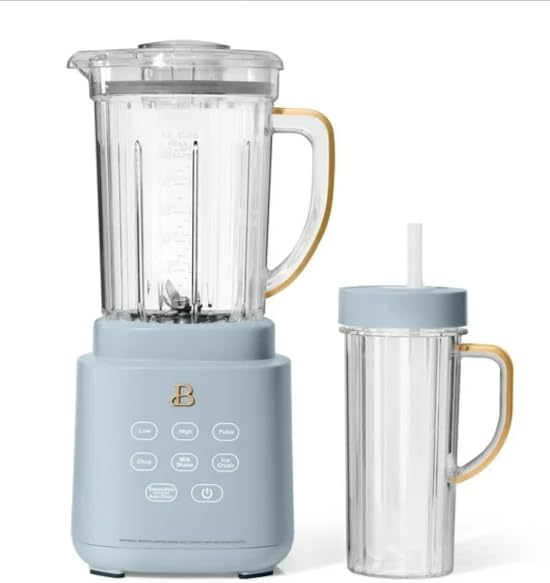 Beautiful PowerExact Blender System, by Drew Barrymore White Icing (Cornflower Blue)