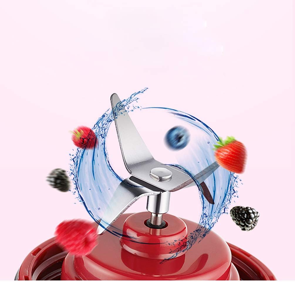 Portable Blender, Mini Blender Smoothie Maker with USB Rechargeable Electric Blender Professional Commercial for Vegetables and Fruit Smoothie Maker Blender Food Processor 5100Mah 450Ml,Pink