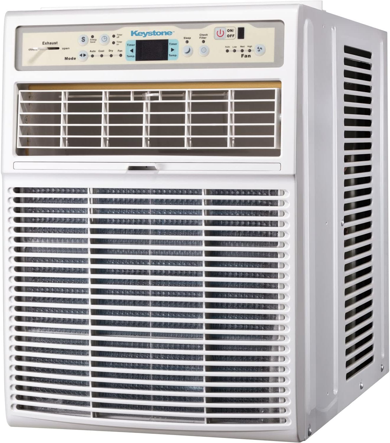 Keystone 10,000 BTU Slider Window Air Conditioner and Dehumidifier, 115V Air Conditioner Window Unit for Bedroom, Living Room, and Small-Medium Sized Rooms up to 450 Sq.Ft, 4-Way Air Direction Control