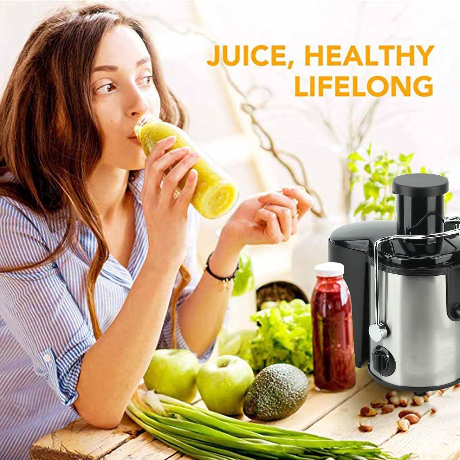 1000w Professional Blenders,Professional Blenders for Kitchen,Safe Chop Grind 2 Speed Blender for Puree Ice Crush Shakes Fruits Vegetables(US 110V)