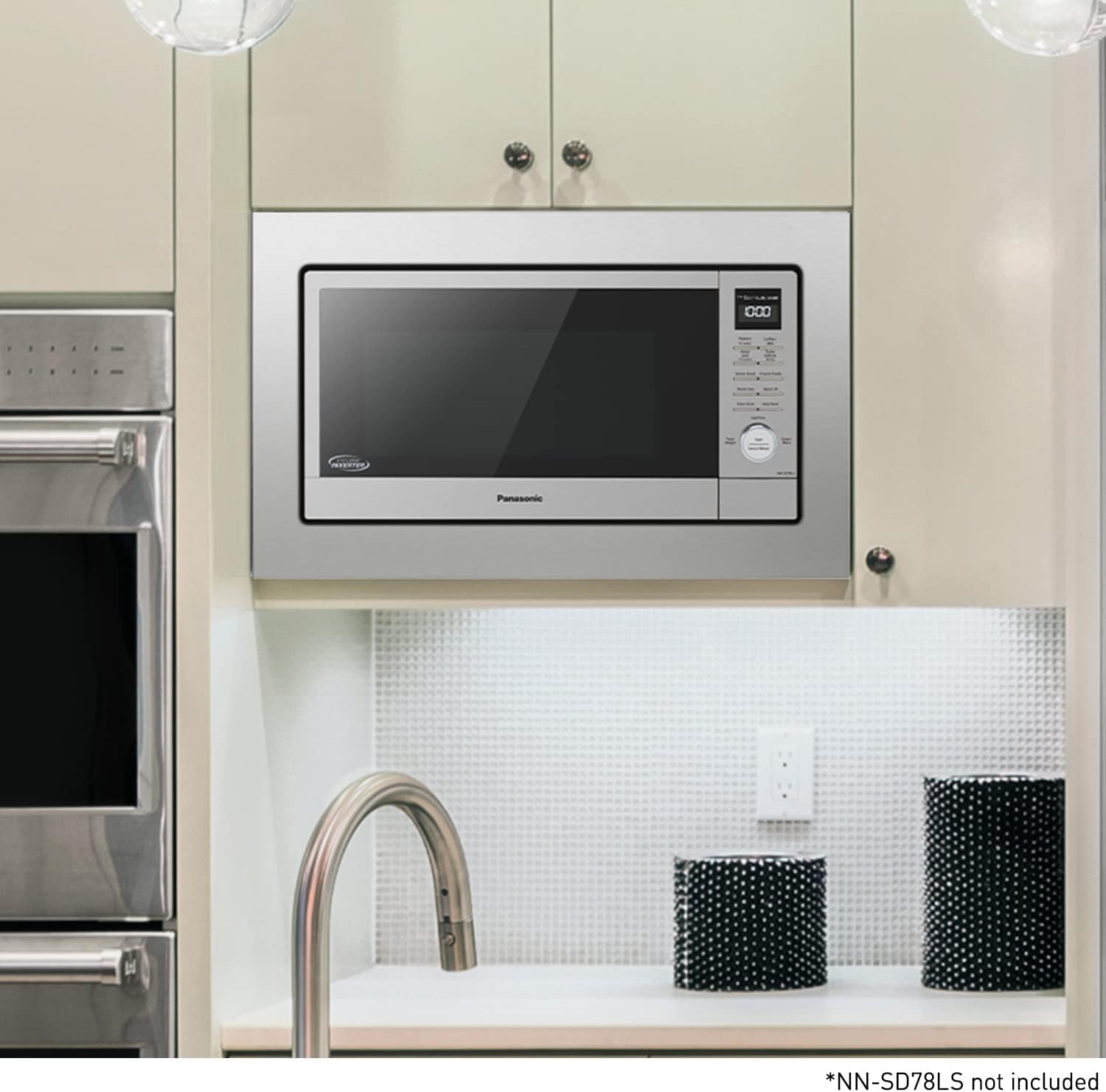 Panasonic 27-inch Microwave Trim Kit, Stainless Steel, for use with 1.6 cu ft Panasonic Microwave Ovens – NN-TK72LSS