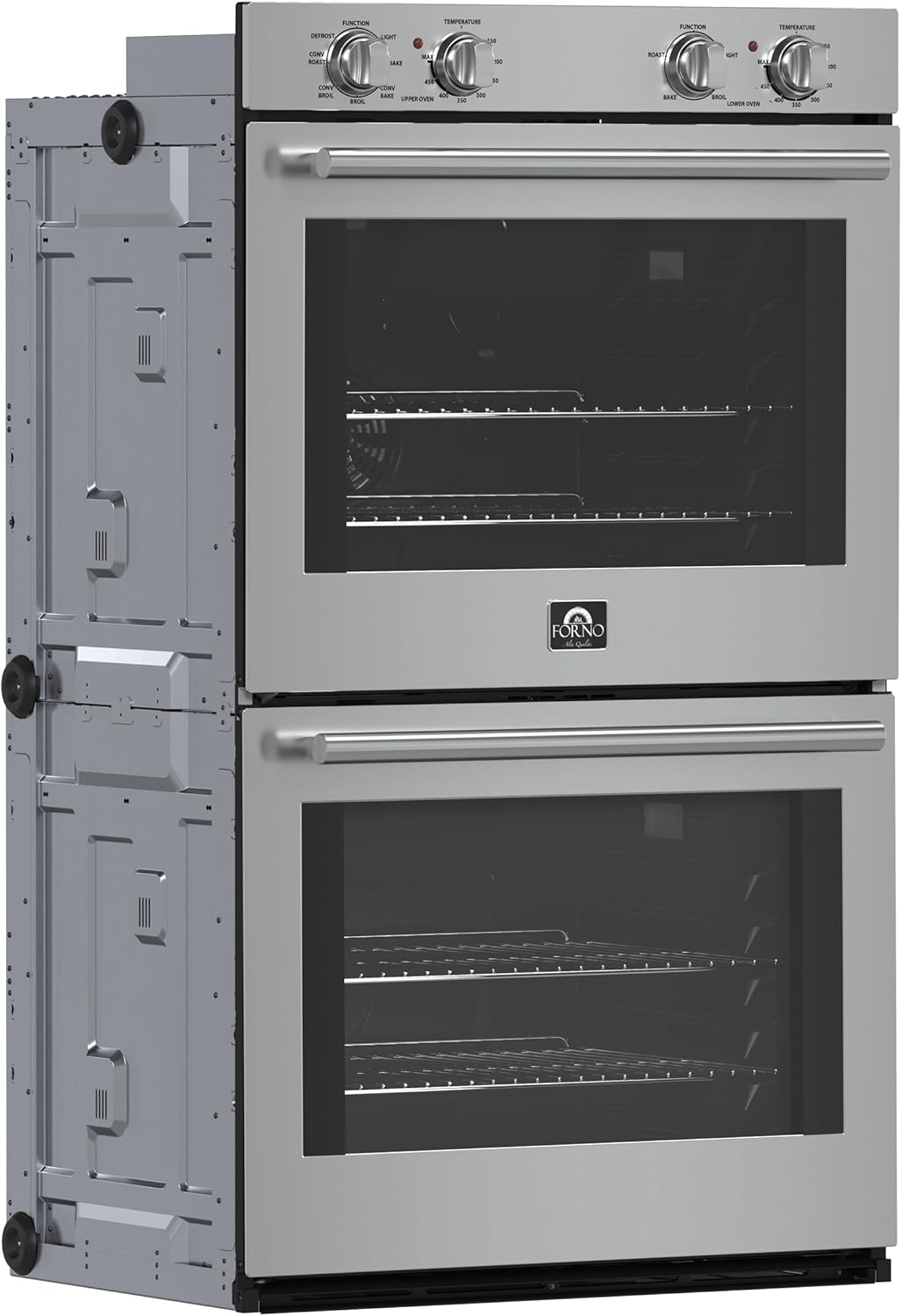 Forno Vomero 30-Inch Double Wall Oven – 10 Cu. Ft. Capacity, Stainless Steel, 7100W Convection, Mechanical Controls, Self-Cleaning Function