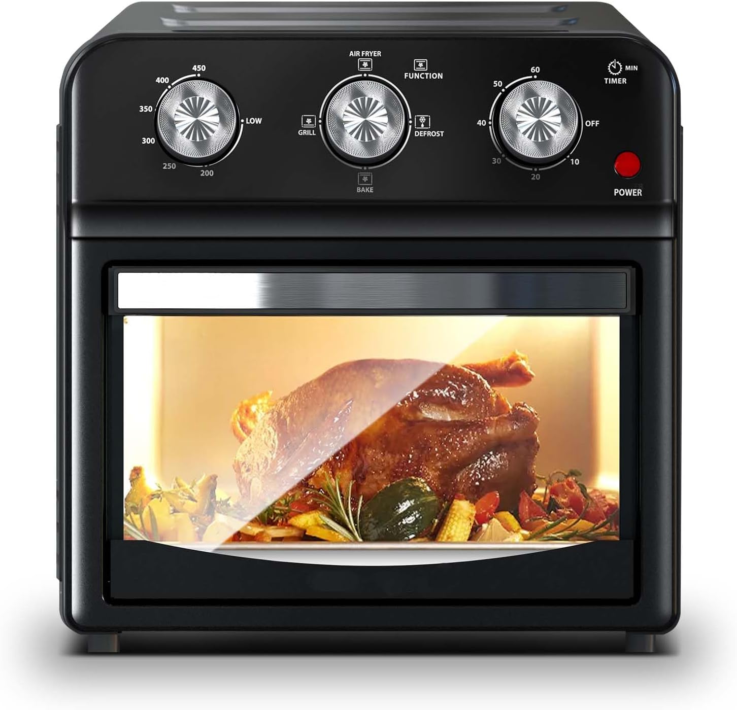 12.5 Quart Air Fryer Toaster Oven - 1500W 7-in-1 Multifunction Convection Oven