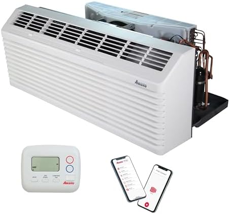 14,800 BTU PTAC Wall Air Conditioner with 3.5 kW Heater with, 58 inches power cord 20 amp plug. (NEMA 6-20P configuration) in Quiet White