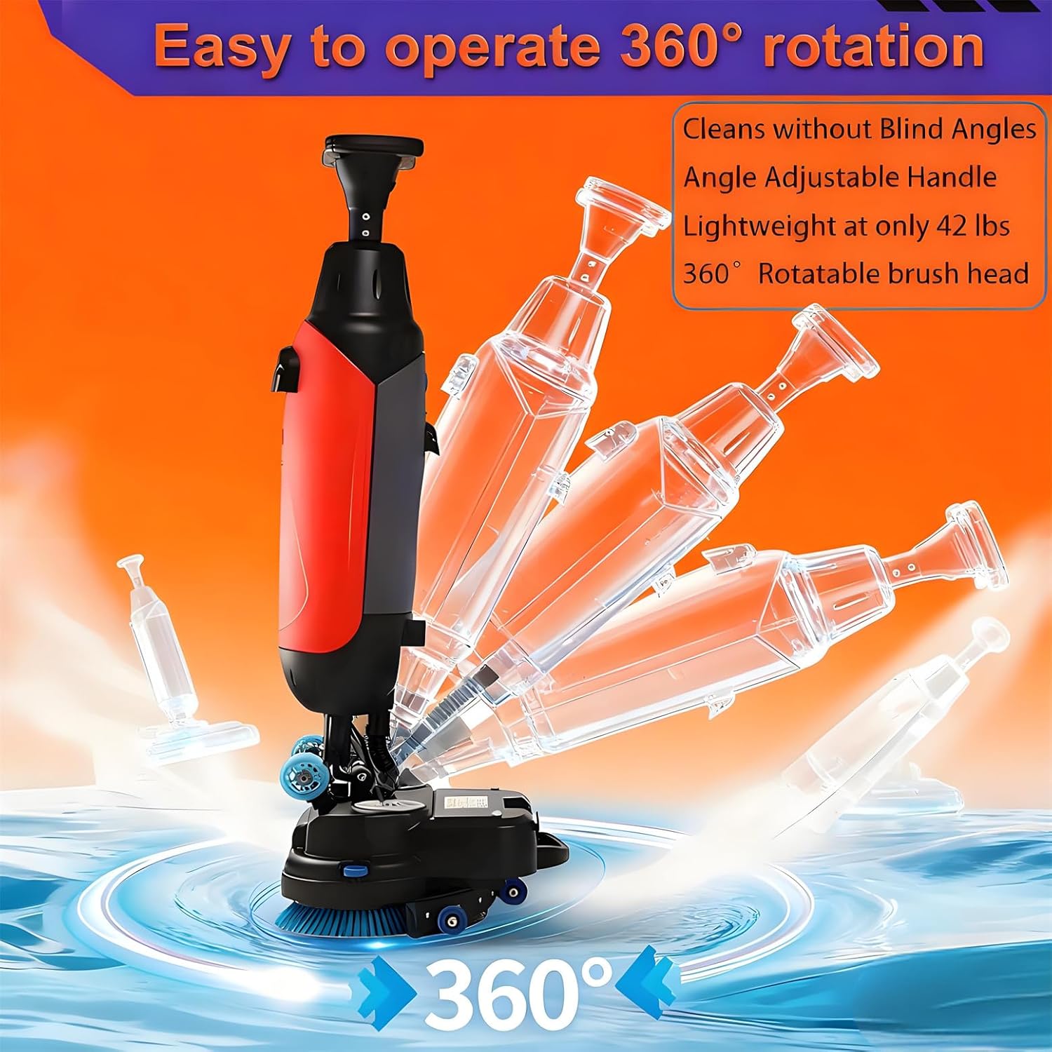 Smart Steam Fabric Cleaning Machine 13kpa Carpet Spot Cleaner, Fabric Cleaner, 1080ml Water Tank, 800ml Waste Water Tank, 31x17x35cm