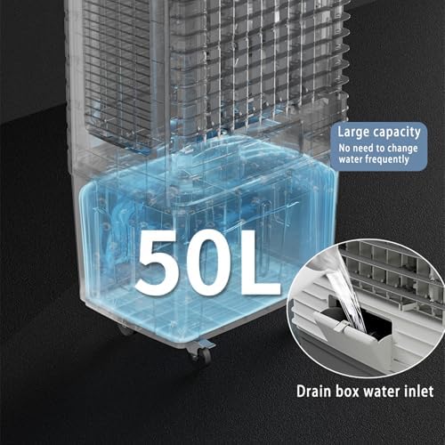 Portable Evaporative Air Cooler 3-Speed Portable Air Conditioner with Large Water Tank - Compact Cooling Fan Energy-Efficient & Quiet Ideal for Office/Home Use Perfect for Summer Heat Relief