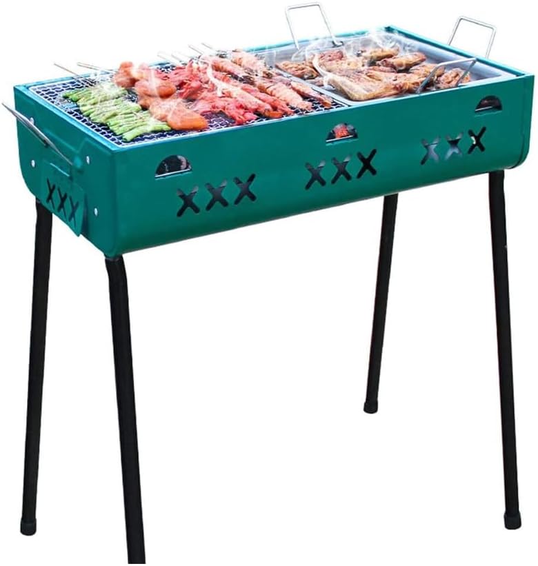 Camping Grill Adjustable Temperature Barbecue Grill, Outdoor Portable Barbecue Oven, BBQ Tool for Outdoor Cooking Camping Traveling Picnic Backyard Outdoor Grill