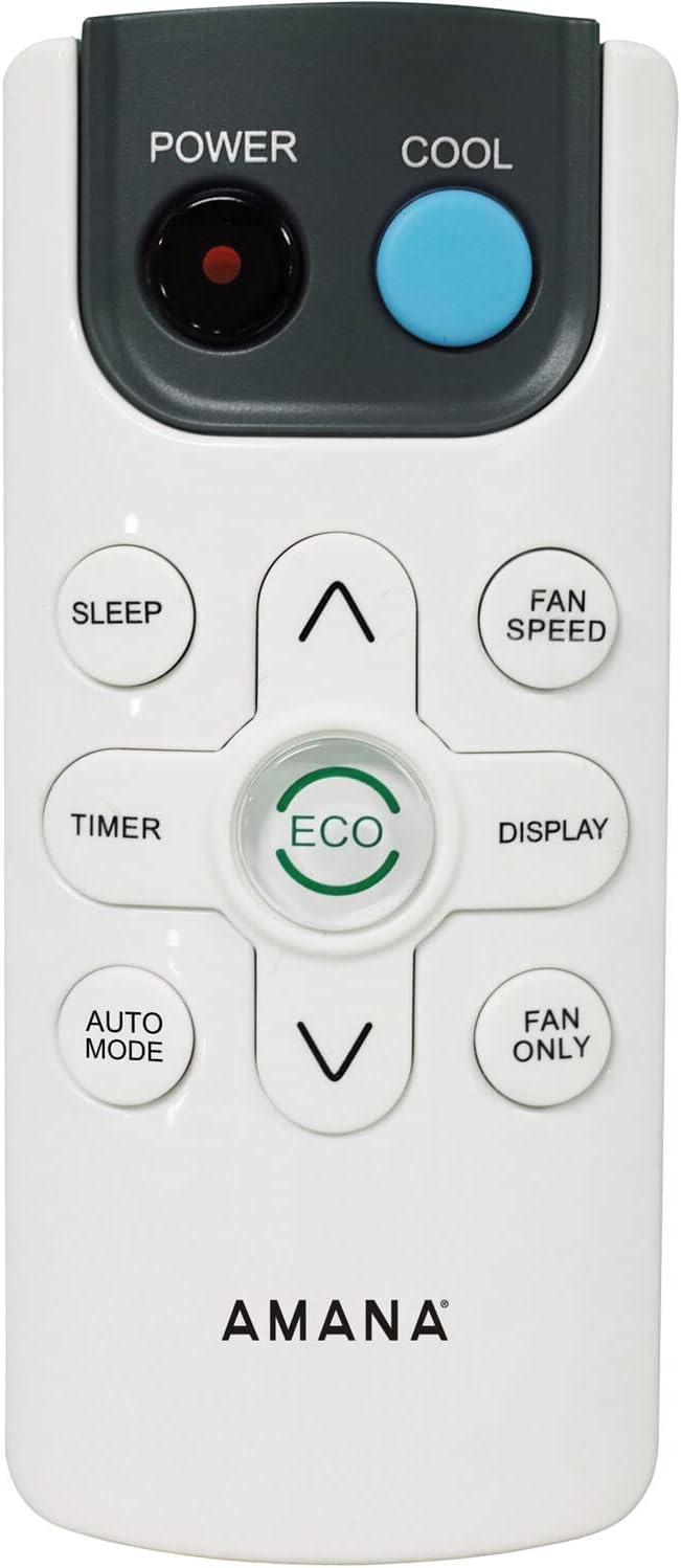 Amana 24,000 BTU 230V Window-Mounted Air Conditioner with Remote Control, AC for Rooms up to 1500 Sq.Ft, 24H Timer, 3-Speed, Auto-Restart, Digital Display, ​White