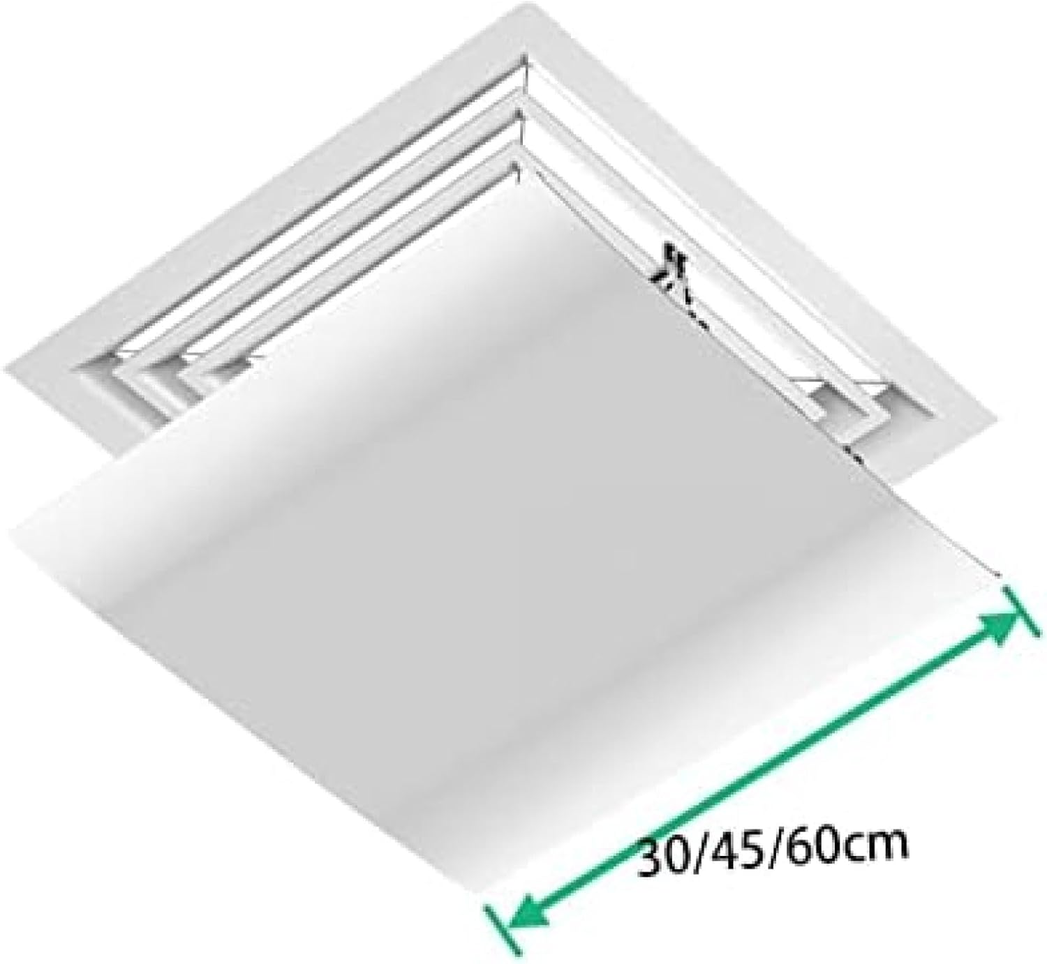 Air Conditioner Vent Deflector, Adjustable Square Angle Cover for Ceiling AC Vents, Easy to Install, Ideal for Commercial Office Use