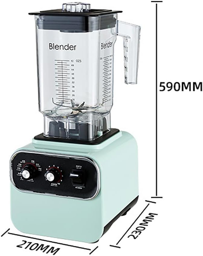 Professional Smoothie Blender, 2L Commercial Smoothie Maker, 1600W Power Motor, 10 Speeds and 4 Dimensional Spoiler Function, Can Make Smoothies, Milkshakes, Soy Milk, Juice and More