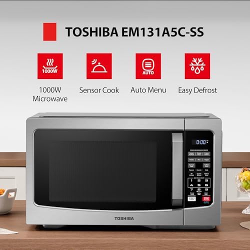 TOSHIBA EM131A5C-SS Countertop Microwave Ovens 1.2 Cu Ft with 12.4
