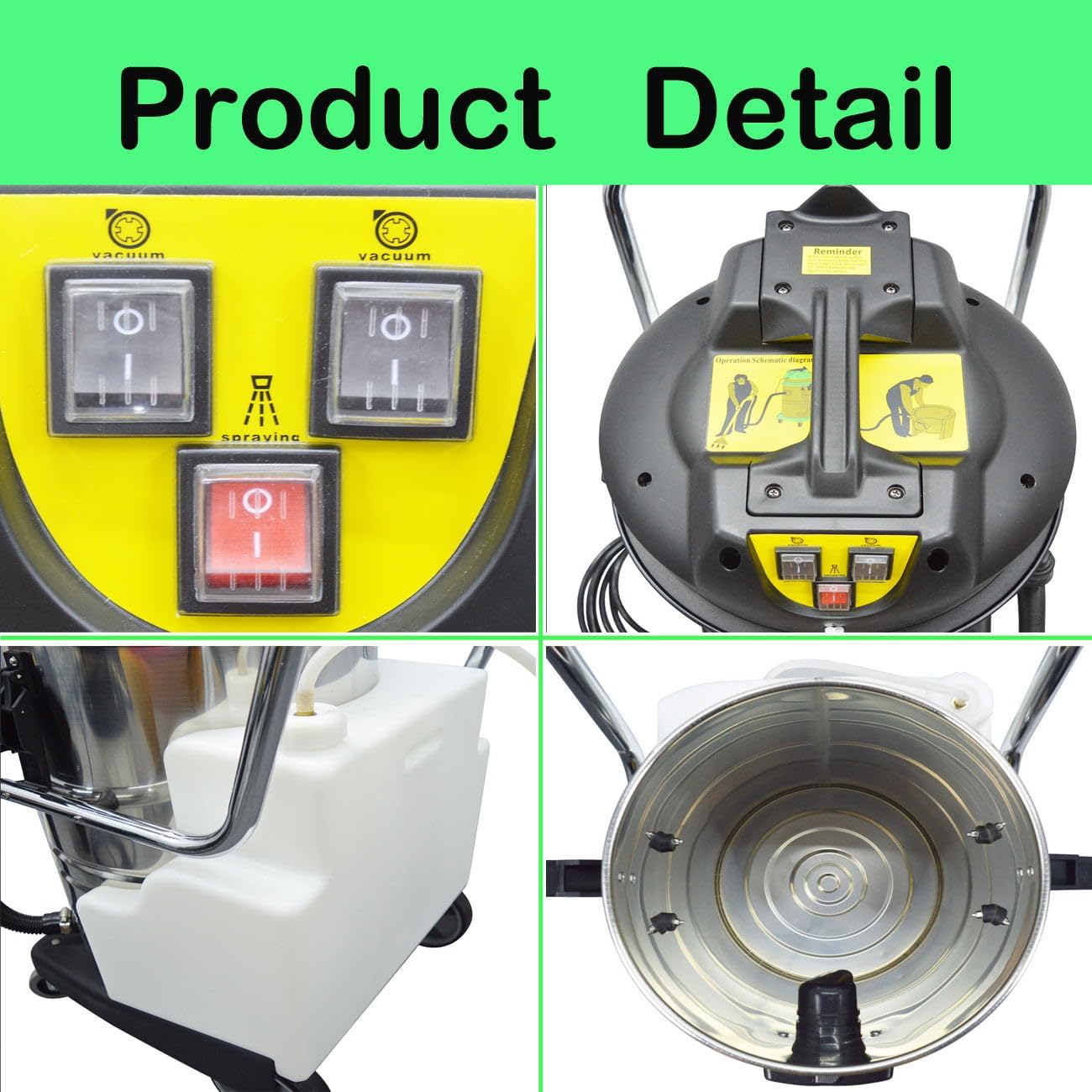 80L Carpet Cleaner Machine, Vacuum Cleaner, 3 in 1 Carpet Extractor Machine for Carpets, Curtains, Sofas, 2000W,110V