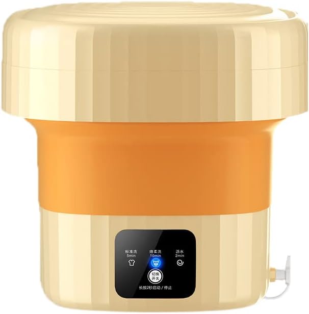 Portable Washesing Machine,Foldable Mini Washesing Machine,6L Lidacity for RV Travel and Dorm Use Home Small(S-Yellow)