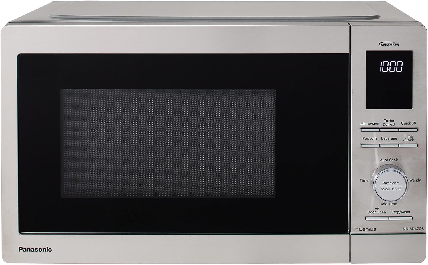 Panasonic Countertop Microwave Ovens, 0.9 Cu. Ft. 1000W, 15 Auto Cooking Presets, Inverter Technology for Even Cooking, with Genius Sensor Technology and Turbo Defrost- NN-SD47QSDAYH