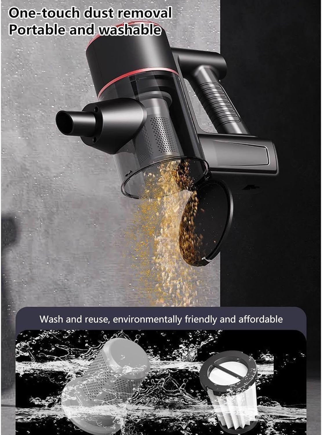 Lightweight Cordless Mop and Vacuum All in One 5 in 1, 18Kpa, 8000mah Battery, Wet Vacuum Cleaner for Hard Floor All in One Vacuum Cordless for Home Carpet Floor Pet Hair,White