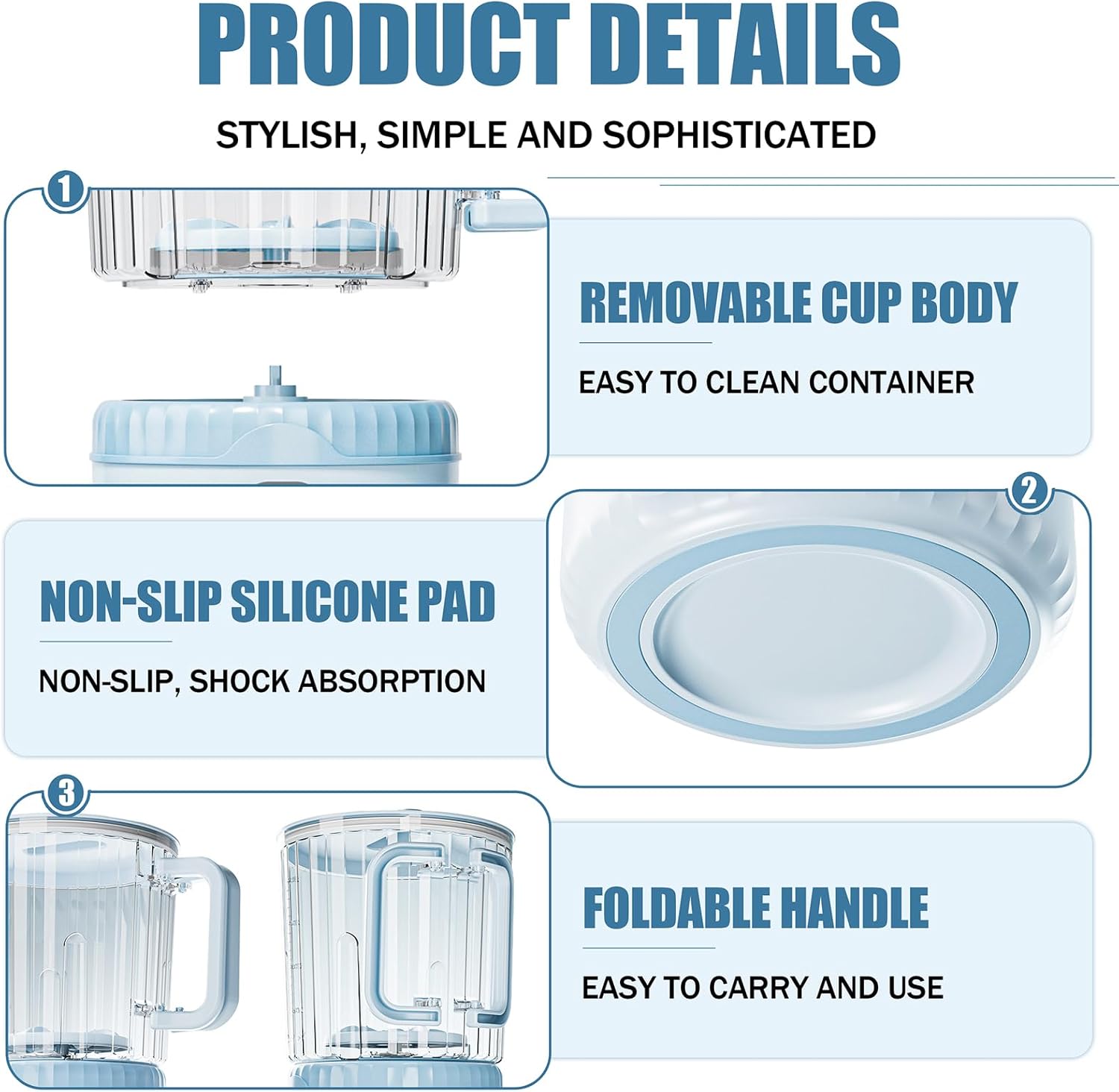 Underwear Washing Machine, Upgrade 2.5L Mini Portable Washing Machine, Mini Washer Deep Cleans Small Clothes for Apartment, Dorm, RV, Travel & Hotel Use (Blue)