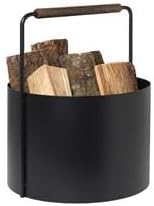 45 x 35 cm Ashi Firewood Basket with Brown Handle