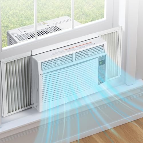 6,000 BTU Window Air Conditioner, Smart Window AC Unit with Remote Control, Cool Rooms Up to 250 Sq.Ft., 3 Fan Mode, Sleep & ECO Mode, Washable Filter, for Bedroom, Apartment, Office, New R32