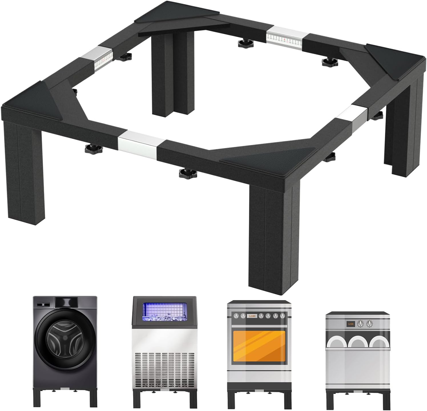 I'Ezonk Full size Heavy duty Stainless steel Laundry Pedestal , 12