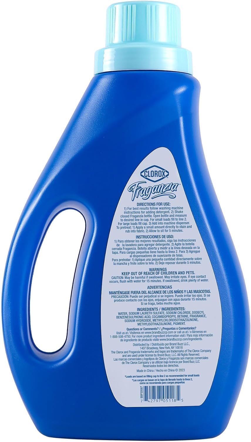 Clorox Fraganzia Liquid Laundry Detergent in Ocean Scent - HE Compatible for All Front and Top Load Washing Machines, High Efficiency Laundry Detergent Compatible, 40 Fl Oz - 6 Pack