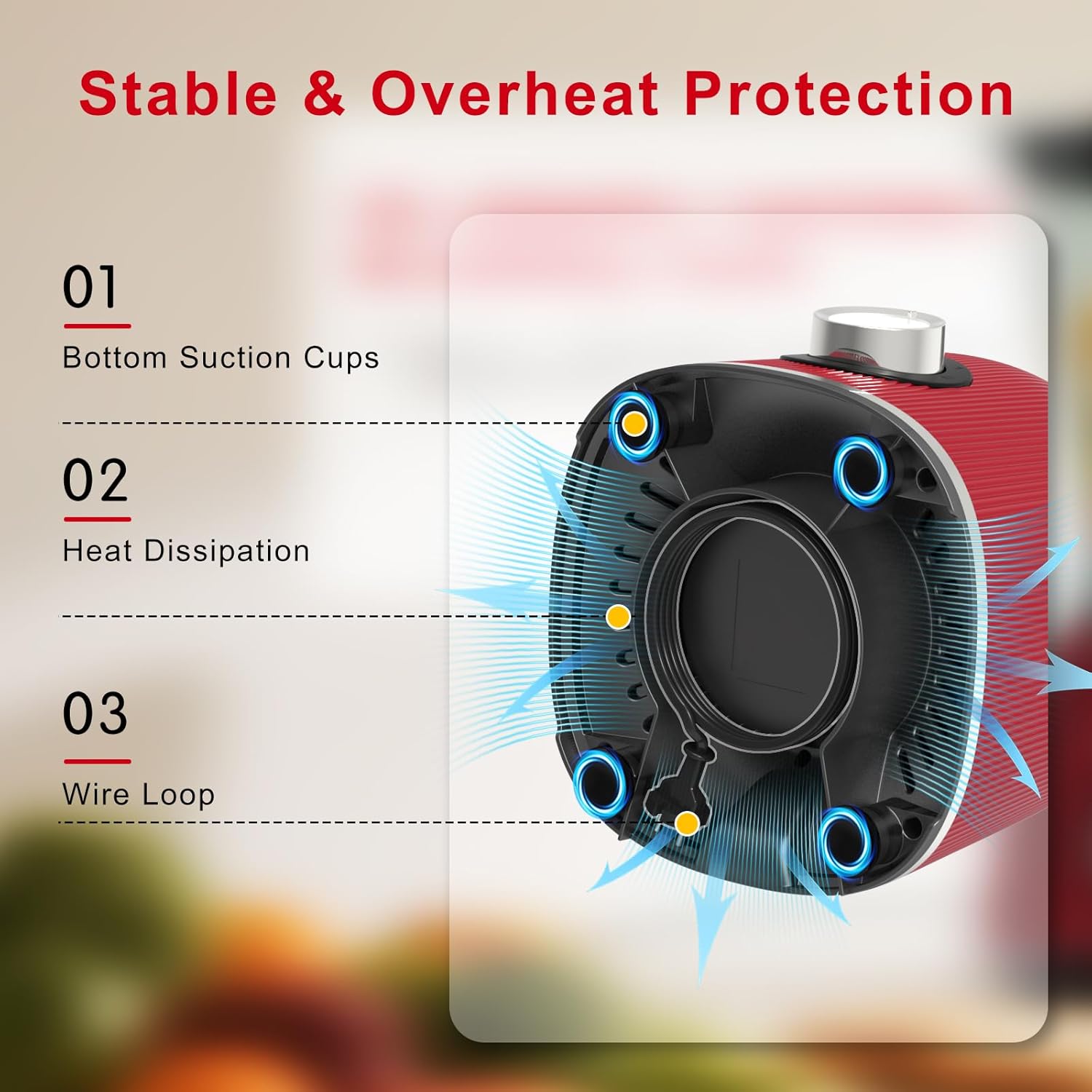 Professional Blender | 8-Cup Big Capacity | Powerful 25,000RPM Motor | Smoothies, Shakes, and Frozen Drinks Blender | BPA-Free & Dishwasher-Safe | Red