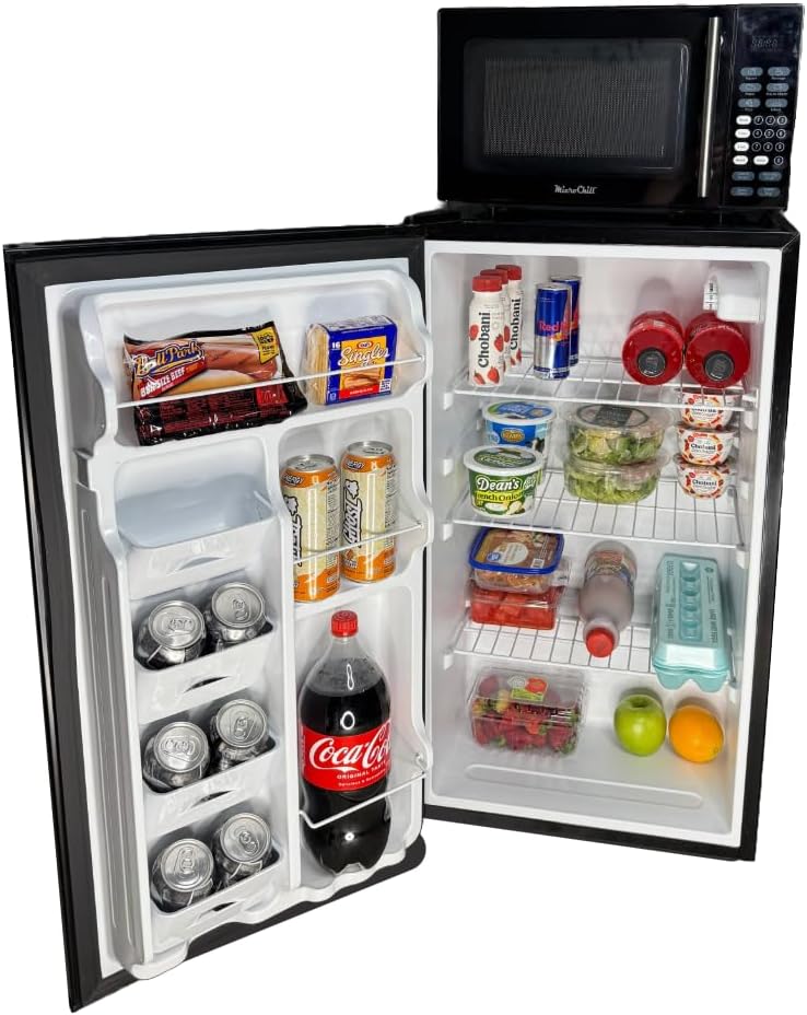 3.3 Basic Combination Refrigerator and Microwave Bundle, 3.3 cu. ft. Fridge, 0.7 cu. ft. Microwave, Dimensions when stacked - 44.25