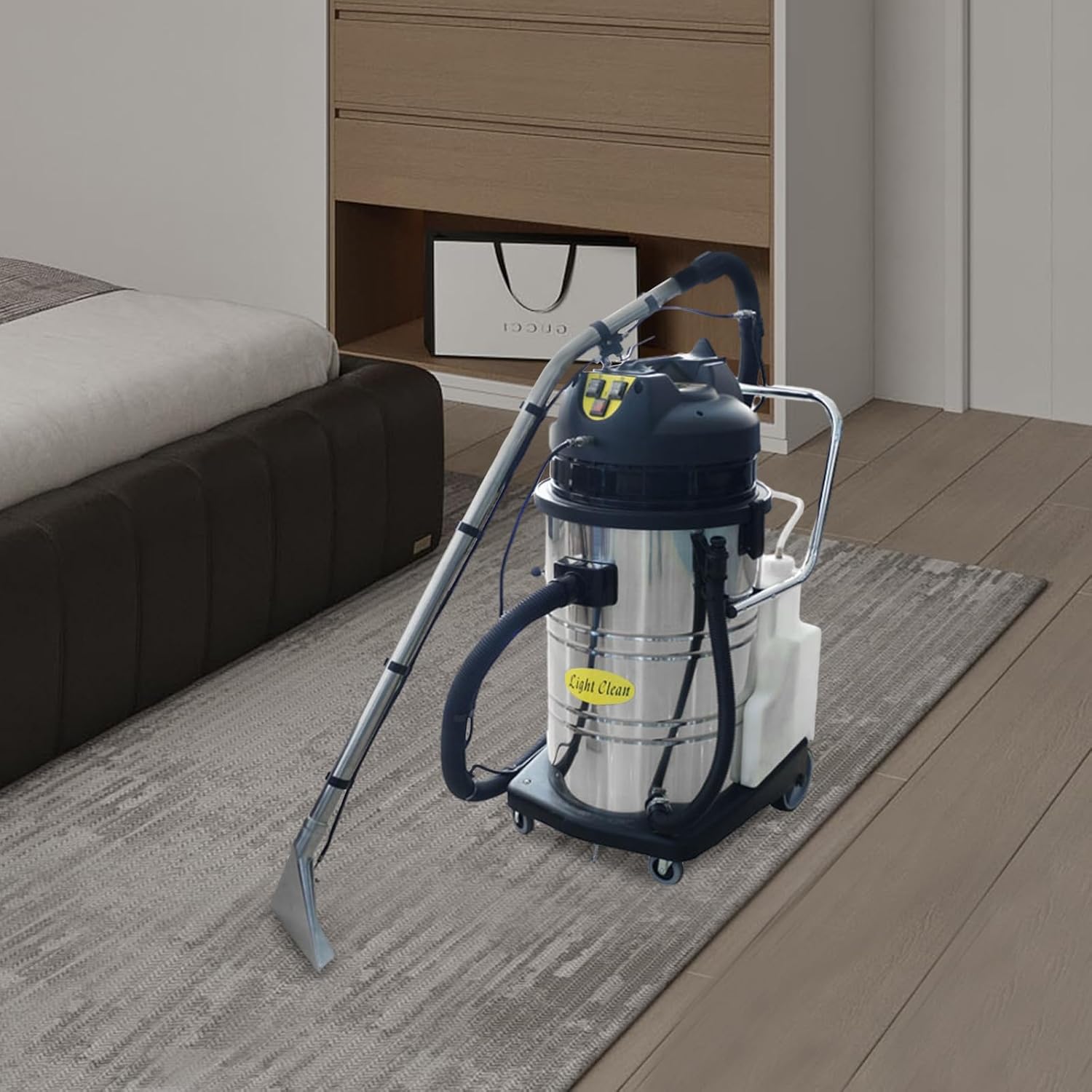 110V 2110W Cleaning Machine, Water Sucker with Vacuuming Head Circulating Air Cooling Cleaner for Hotels, Guest Houses, Dry Cleaners, Offices, Housekeeping Companies 60L Carpet Water Sucker