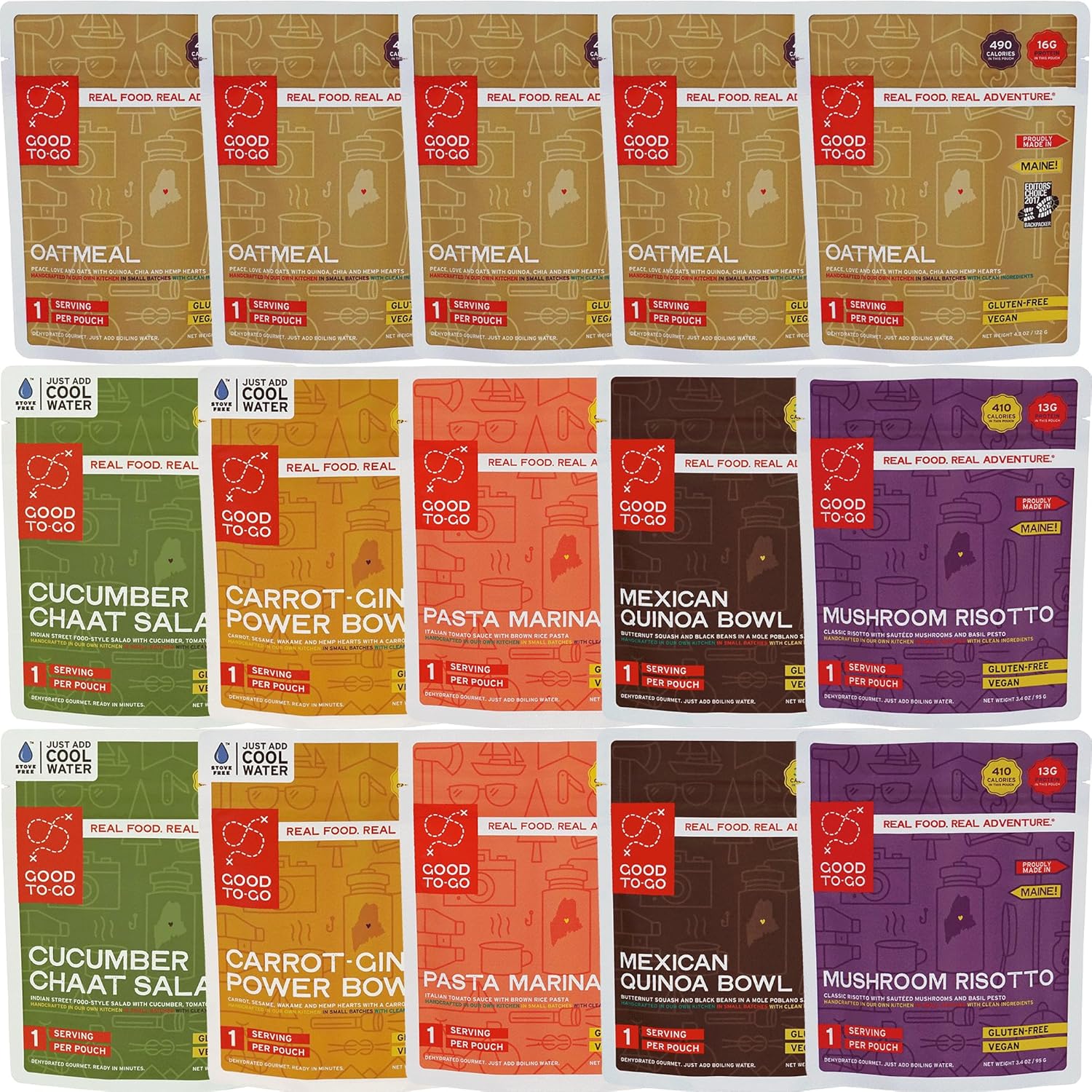 GOOD TO-GO 5-Day Emergency Food Kit | Survival Food, Easy to Prepare | Just Add Water Camping & Backpacking Meals | Good To-Go Dehydrated Meals Taste Better Than Freeze Dried MRE