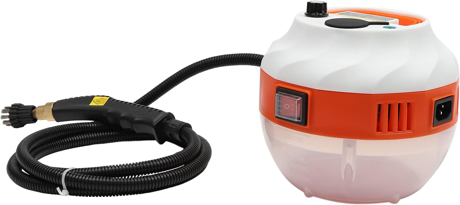 1600W Handheld Steam Cleaner, Steam Cleaner with 6 Adjustable Gears, High Temp Pressurized Steam Cleaner Machine for Homes, Hotels, Restaurants, Car Maintenance Stores, White