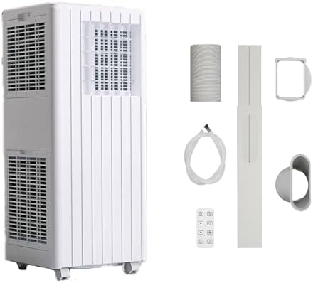 Portable Air Conditioners, Cool up to 350 Sq. Ft, 8,000 BTU 3-in-1 Movable AC for Bedroom with Dehumidifier, Fan, Sleep Mode, 24H Timer, Remote Control, and Window Installation Kit Included