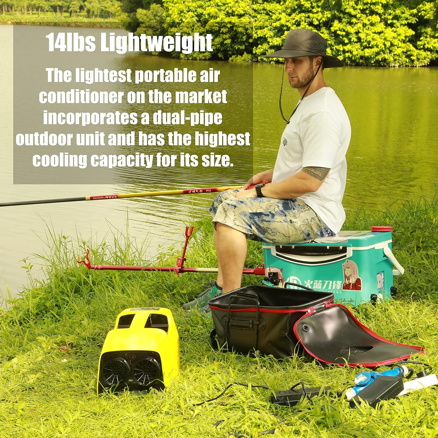 portable air conditioners 2380BTU's of fast cooling 240Wh Add-On battery with extended & custom run times ultralight portable air conditioner outdoor air conditioner portable air conditioners for car 24 volt dc air conditioner air cooler portable air