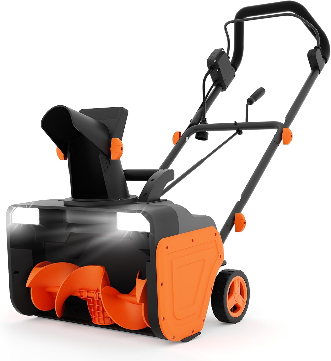 Corded Snow Blower, 20 Inch Electric Snow Thrower, with Dual LED Headlights and 180° Rotating Chute, 2200W Brushless Motor, 25 Ft Throwing Distance, 12 in Deep Cleanup, for Driveways and Sidewalks