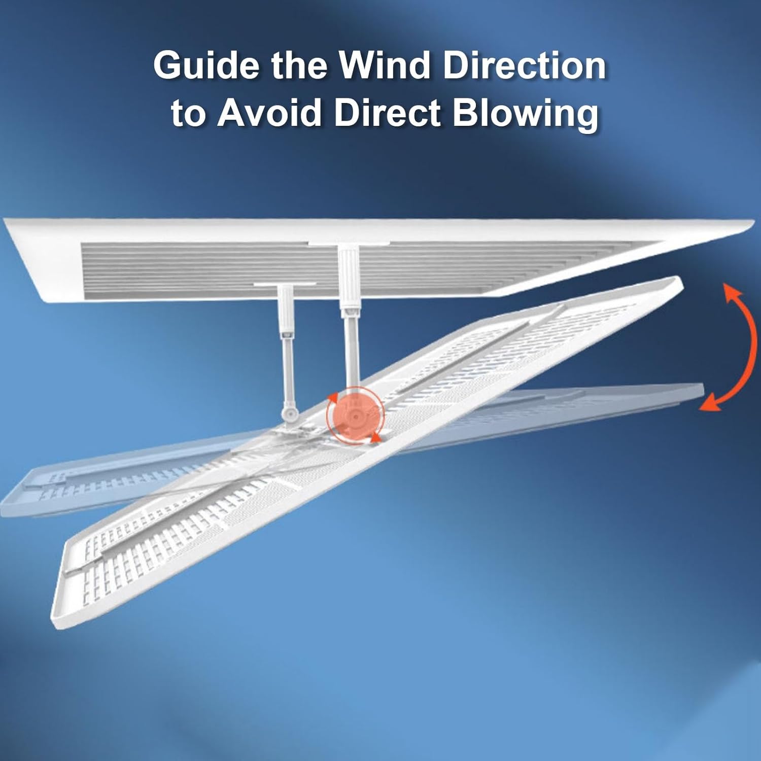 Dual-Layer Ceiling Vent Deflector, Breathable Design, Air Conditioner Deflectors, AC Wind Deflector for Office and Home Use