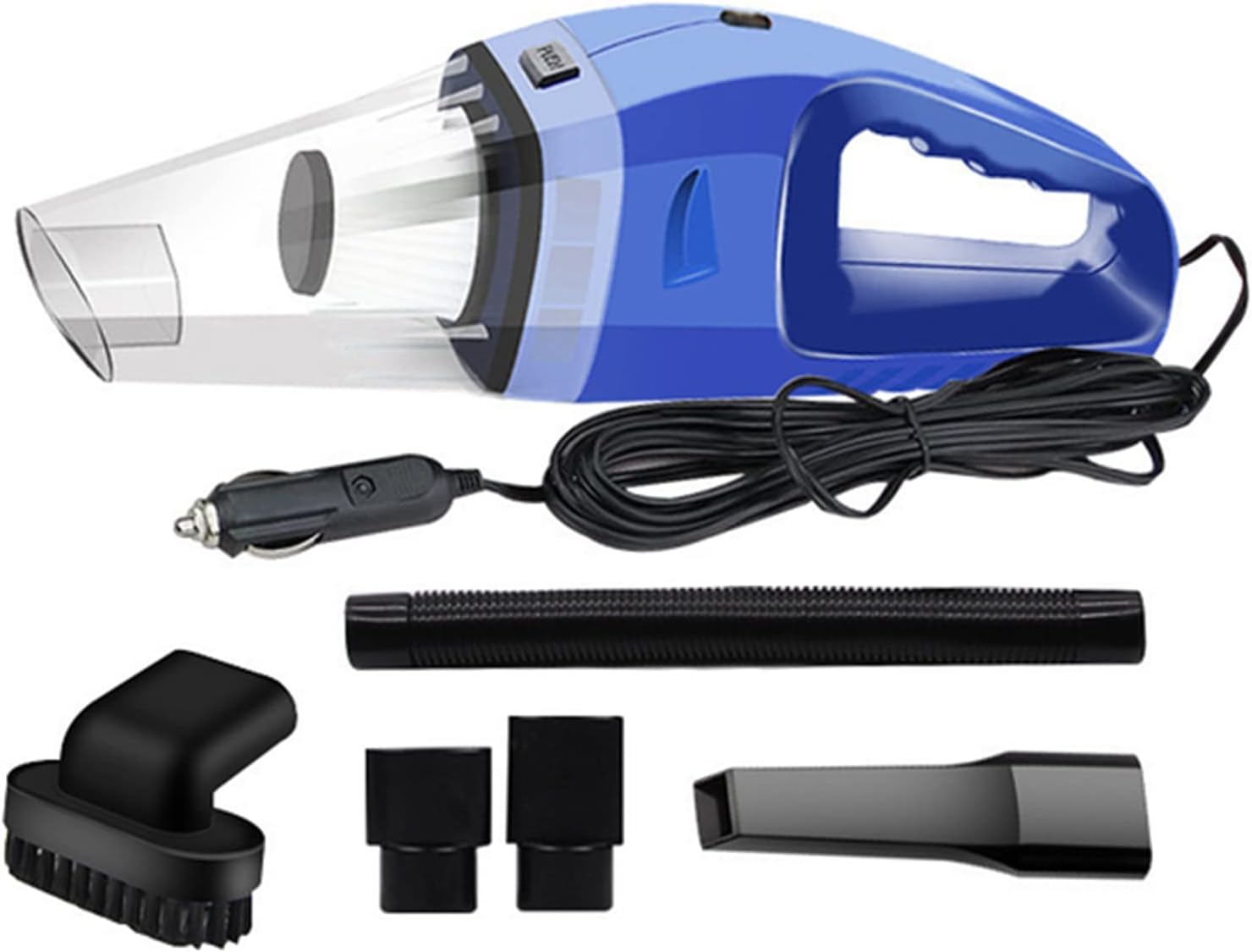 Portable Handheld Vacuum Car Vacuum Cleaner with 8000PA/12V High Power 16.4 Ft Cord, Car Cleaning Kit with Three Filters for Home, Pet Hair, Car Cleaning,Blue
