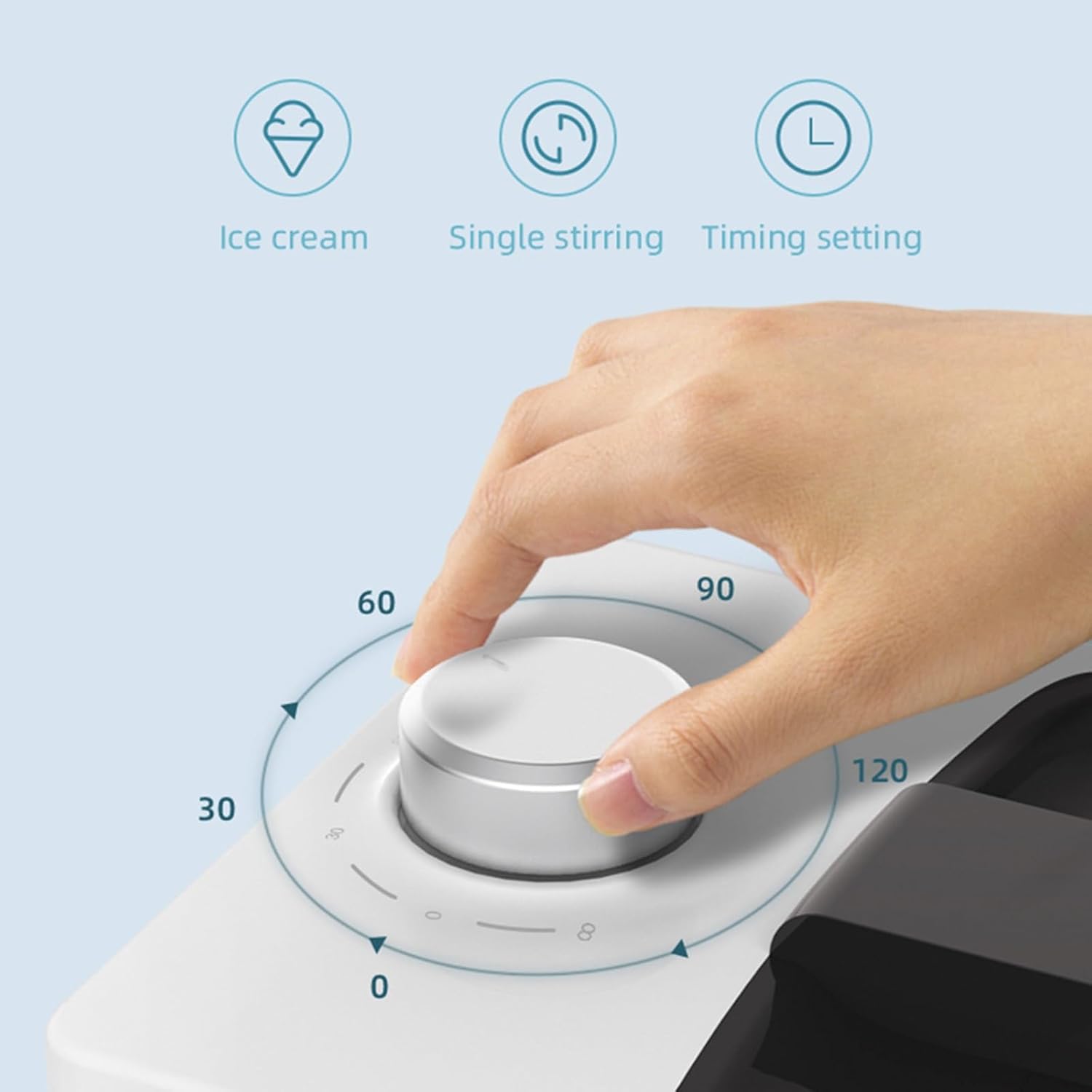 Ice Cream Maker Mini Ice Cream Machine Household Small Automatic Homemade Yogurt Ice Cream Machine Electronic Without Pre Cooling Table Top Ice Cream Machine，Fun Kitchen Appliance