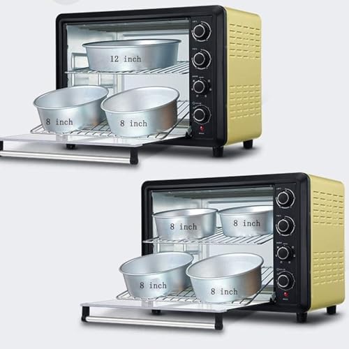 oven mini oven air fryer oven Electric Oven Multi-Function 60 Liter Household Rotating Forks Independent Temperature Control Large Capacity Mini Ovens Toaster Oven Air Fryer, (Color : Rojo) (Color