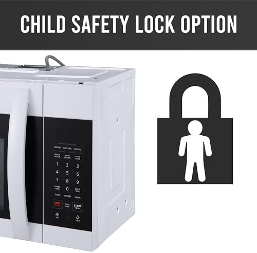 Farberware 1.7 Cu. Ft. Countertop Microwave Oven – 1000 Watts Power, Auto Cook Settings, Defrost, Easy Clean and Child Safety Lock - White