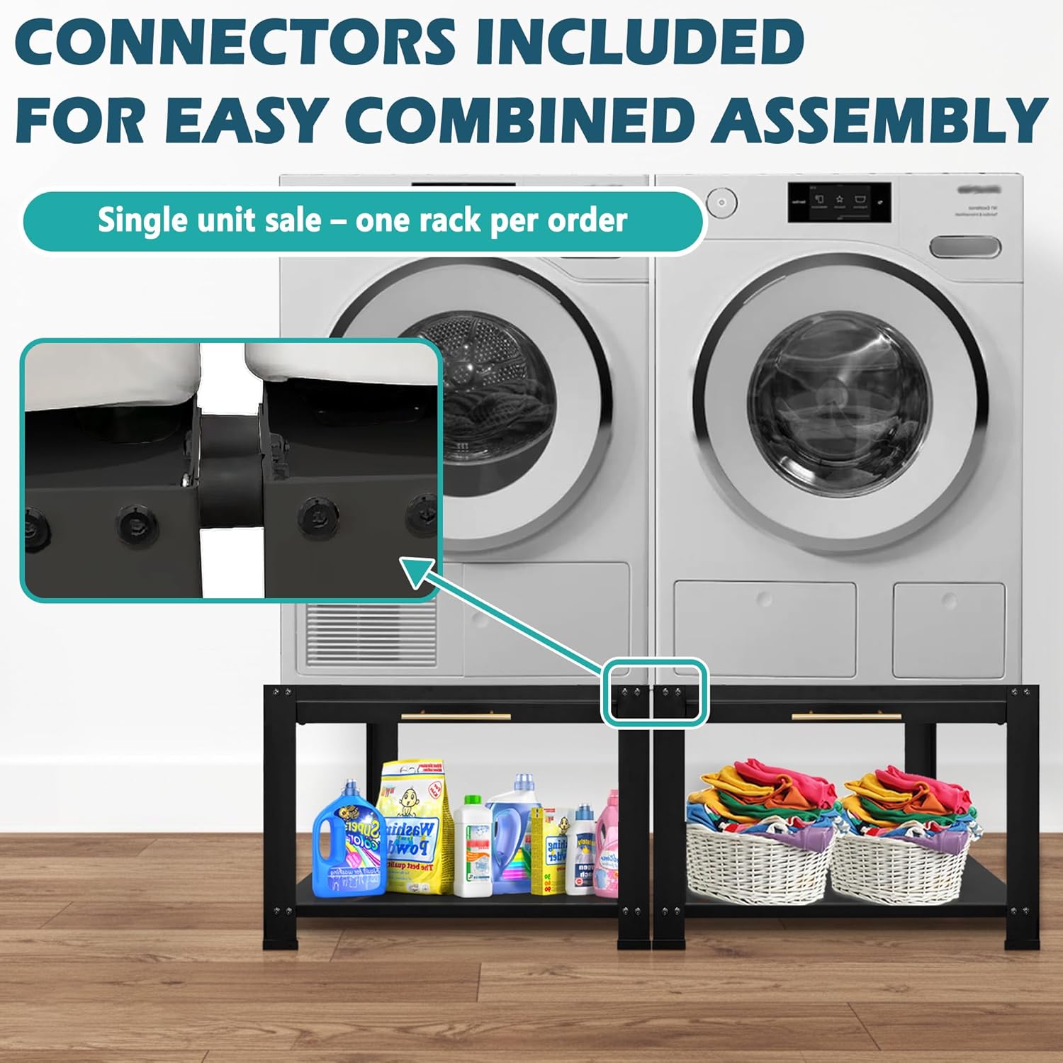 Royxen Washer and Dryer Pedestals with Drawer,29