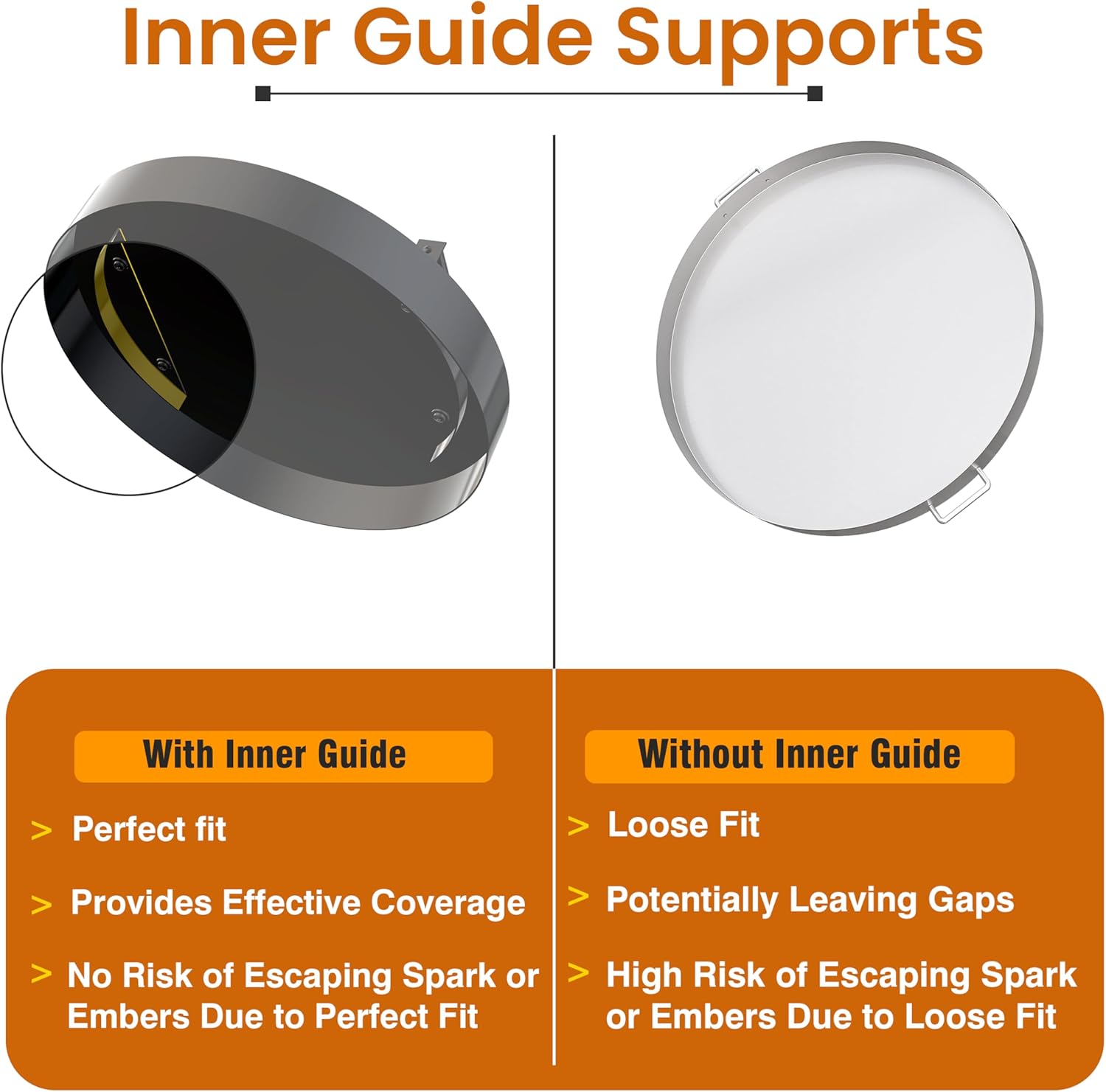 FEBTECH Fire Pit Solid Cover Compatible with Fire Pit Inside Up to 23