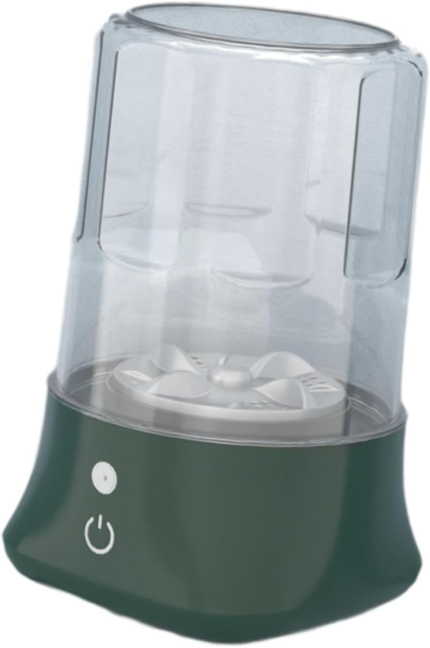 Portable Washing Machine Compact Washer USB Rechargeable Lightweight Quick Cleaning 1L Capacity for Dorm Home Camping Travel, green